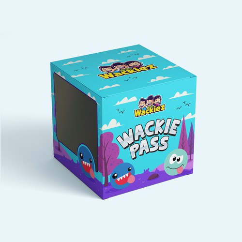 Cool and fun box package for a wacky plush ball