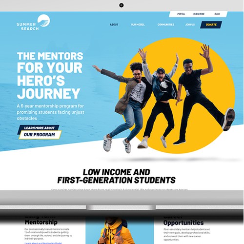 Non profit organisation Landing page design