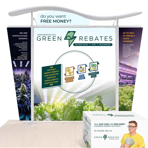Fresh booth and tablecover design for Greenrebates.com