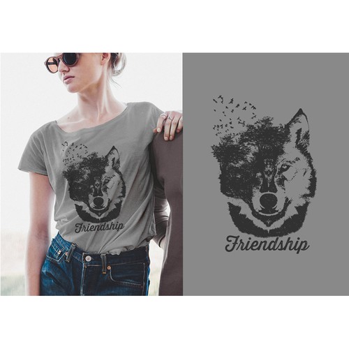 Create a stylish t-shirt design for social company