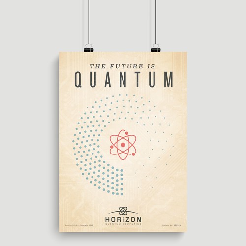 Retro Quantum Computing Poster