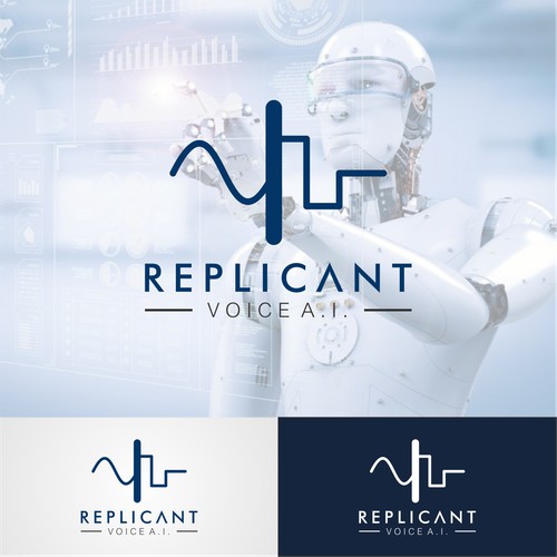 Logo concept for Replicant Voice A.I.
