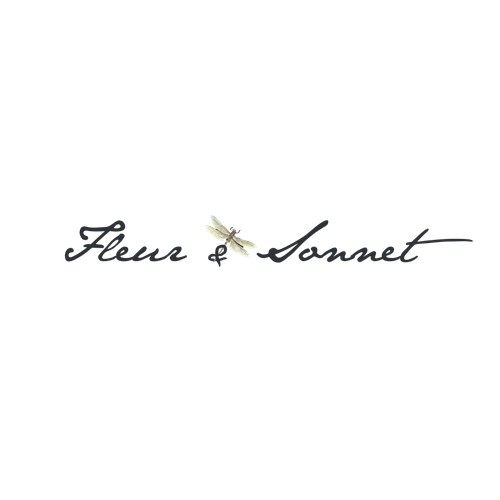 Logo concept for floral romantic clothing for young women