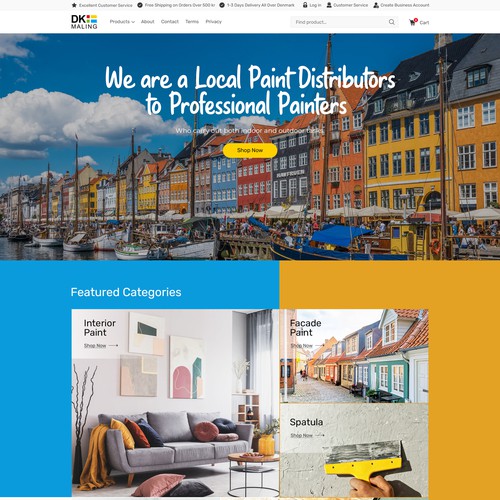 colorful e-commerce website