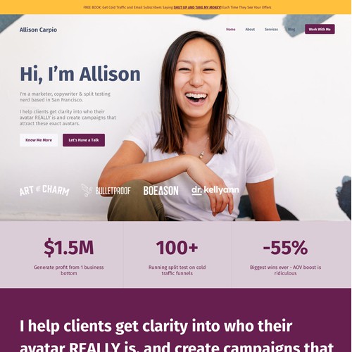 Allison Carpio Website Design