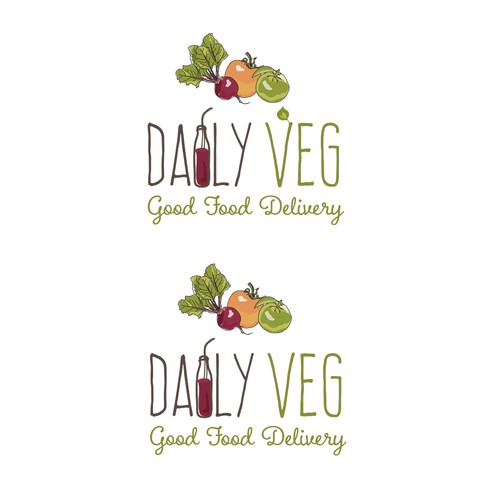 Organic logo for fresh pressed vegetable juice products