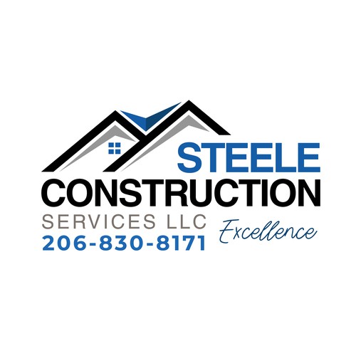 Steele Construction Services LLC — Modern Roofing & Contracting Logo
