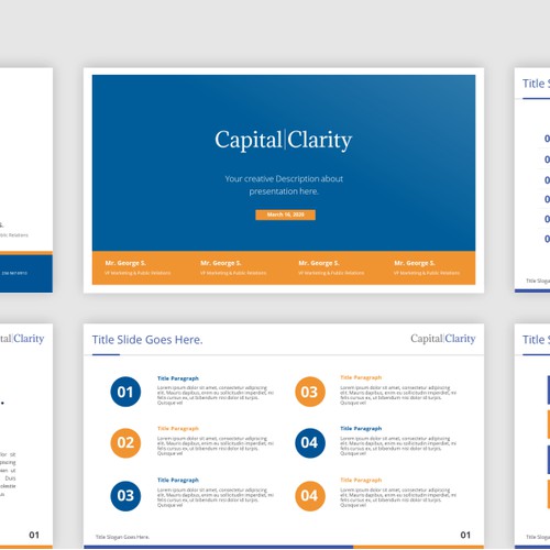Powerpoint template for Capital Clarity