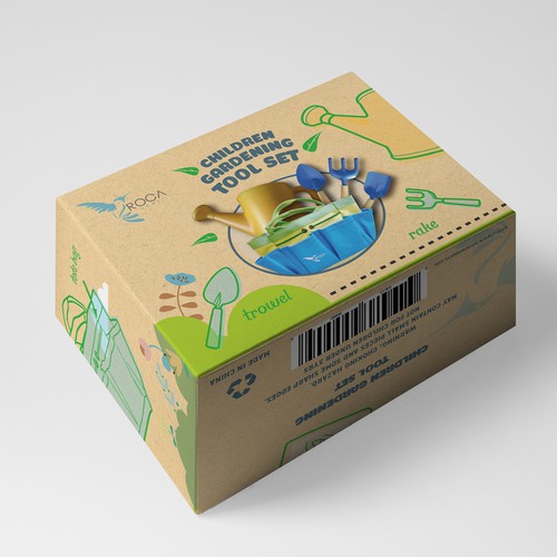 Packaging for children gardening tool set