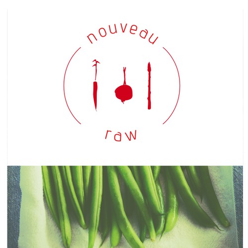 Simple emblem for raw, healthy food products