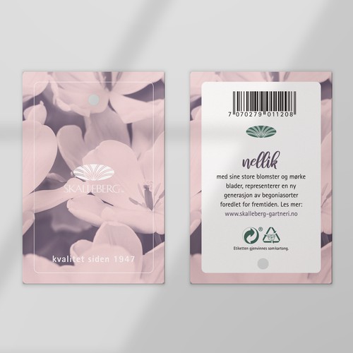 Product Label for Summer Pot Carnation