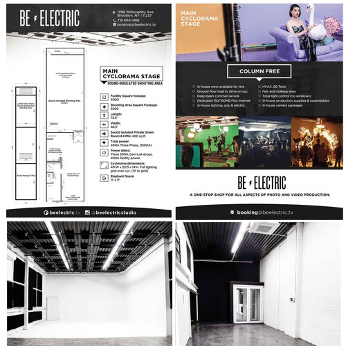 Redesign of brochure for film studio.