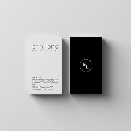 Minimalist Logo and Business Card Design for Photographer 