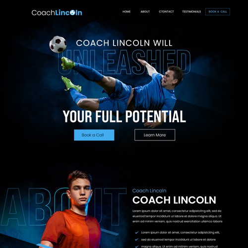 Coach Lincoln Website design