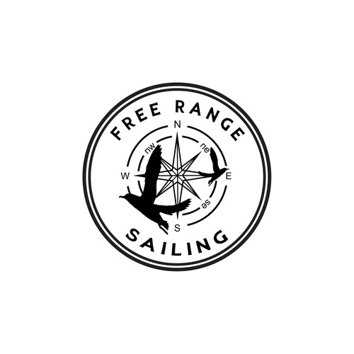 Free range sailing logo concept