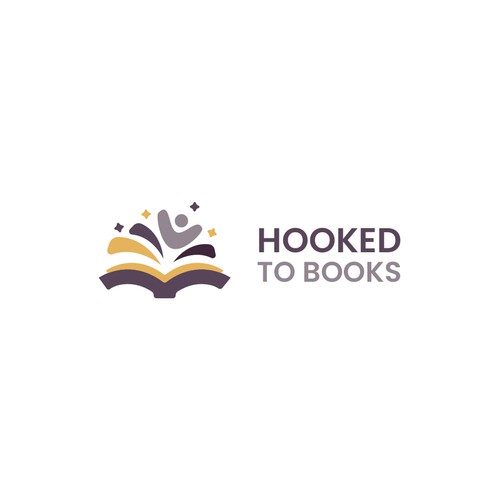 Logo concept for Hooked to Books