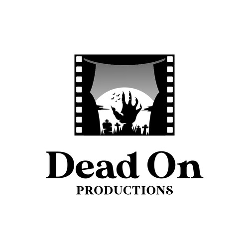 bold logo concept for dead on productions