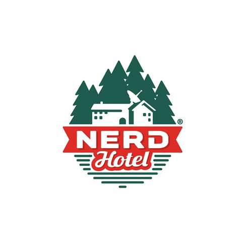 NERD HOTEL logo design