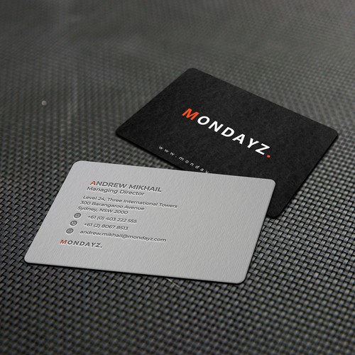 letterpress business card