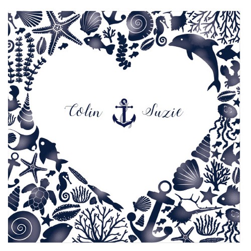 Nautical Themed Wedding Invitation