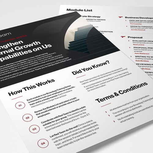 Corporate Flyer Design for Red Team