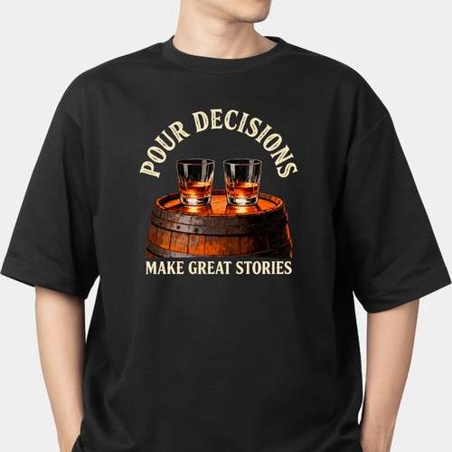 T-shirt design for Bourbonado