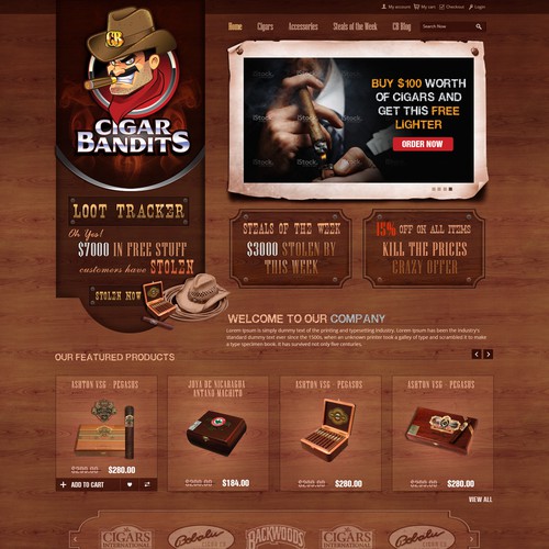 Design the new CigarBandits.com website!