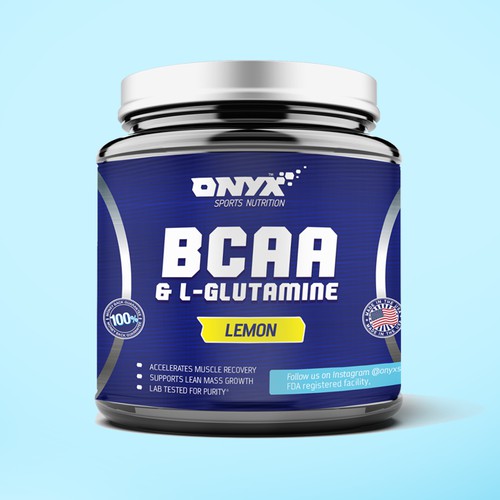 BCAA Supplement label design