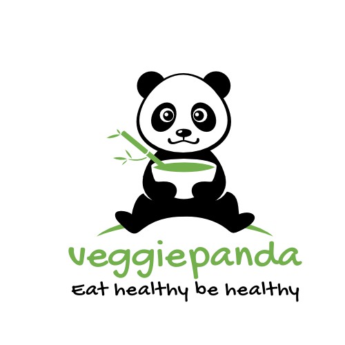 Panda logo for a veggie food order website