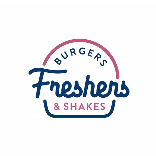 Minimalistic and modern logo for trendy burger and shake fast food restaurant