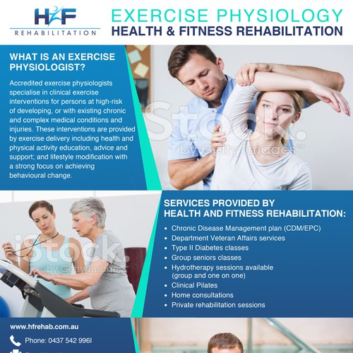 Flyer promoting Health & Fitness Rehabilitation