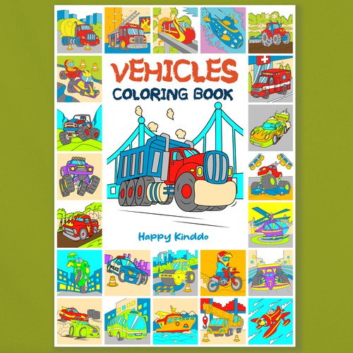 Vehicles Coloring Book