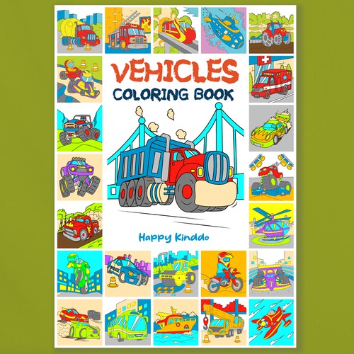 Vehicles Coloring Book