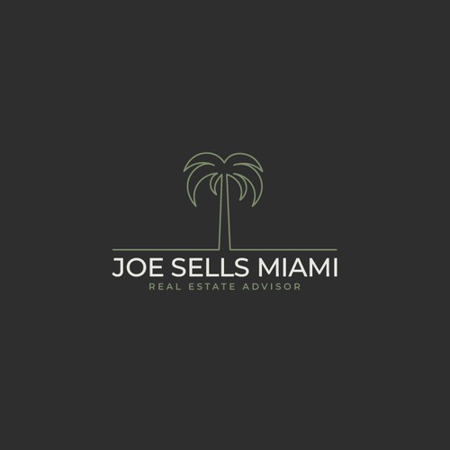 Real Estate Brand with a Modern Logo Featuring a Palm Tree Icon