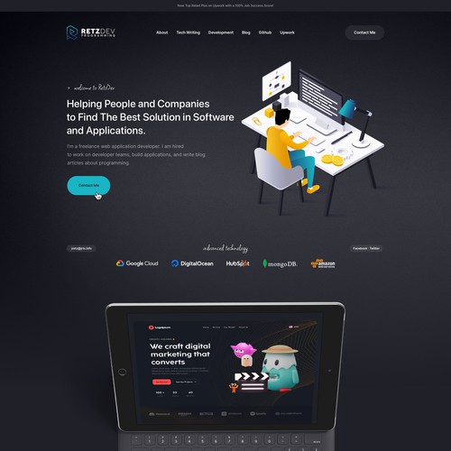Homepage design