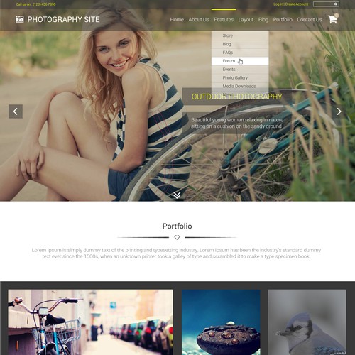 Design a Photography Website Template!