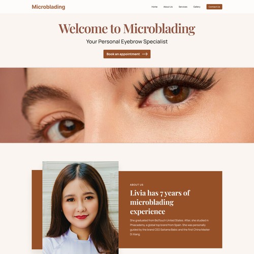Microblading Website Design