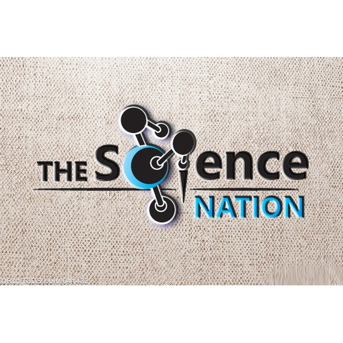 Create an attractive logo for a new public events series called The Science Nation