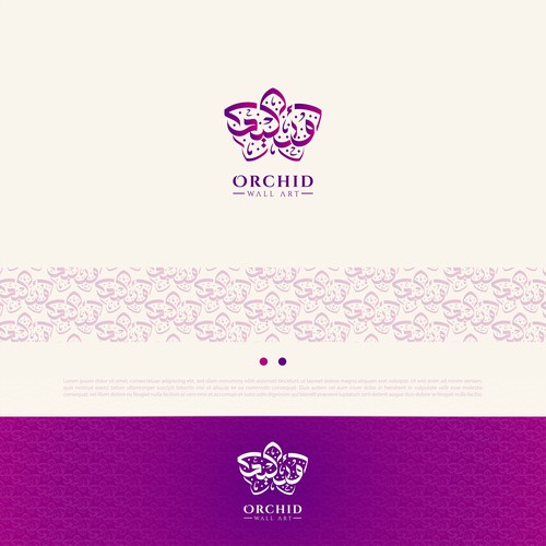 Orchid Arabic Calligraphy Logo 