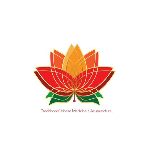 Elegant logo with brigh colors for a traditional chinese medicine cabinet