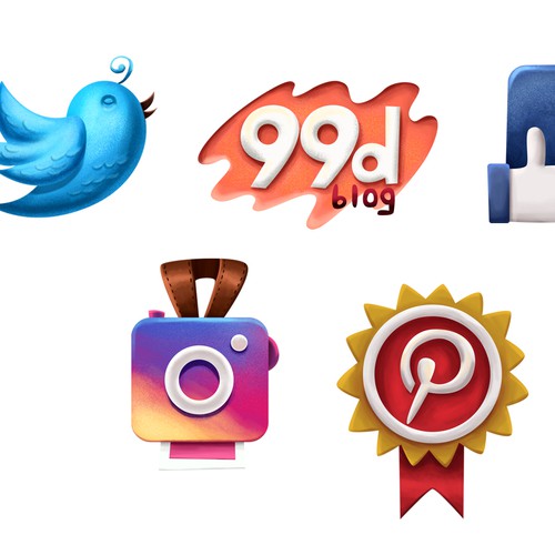 Social media icon set