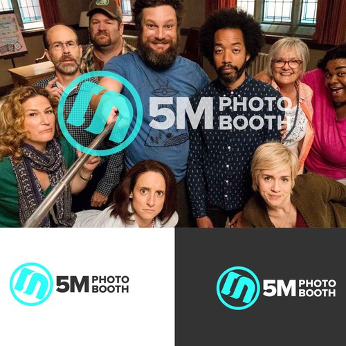 a clean and modern logo design for a photobooth company