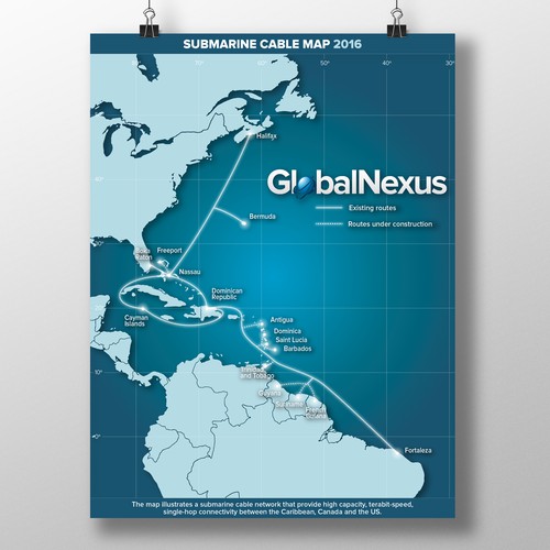 Submarine cable map