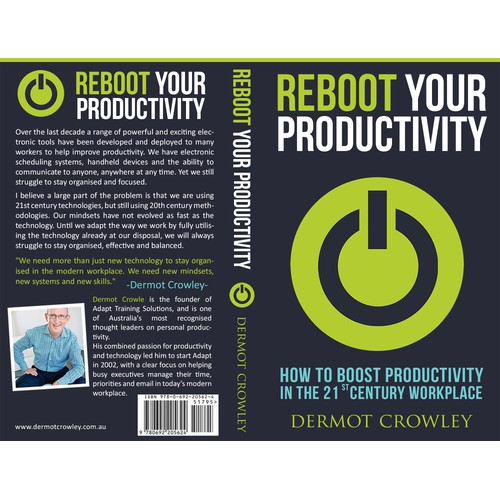 Create a book cover for Reboot Your Productivity
