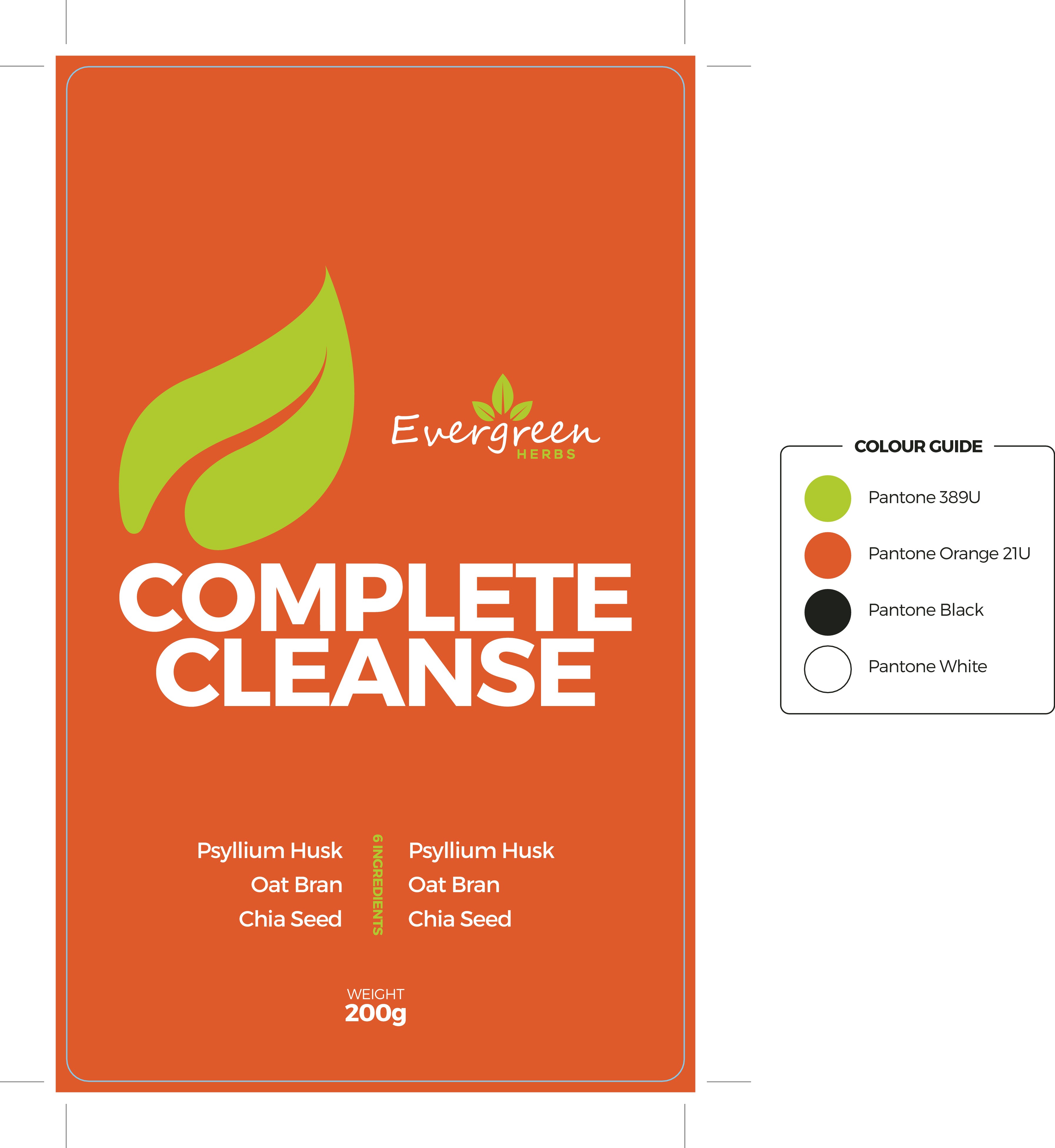 Complete Cleanse Label for Natural Product Company