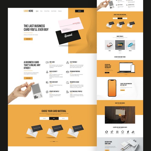 Custom Business Card Landing Page