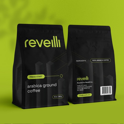 Packaging Design for Reveilli - Arabica Ground Coffee