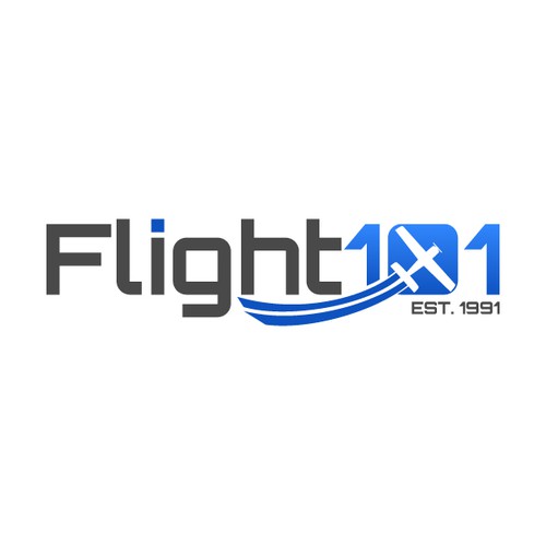 Create a memorable aviation logo for Flight 101