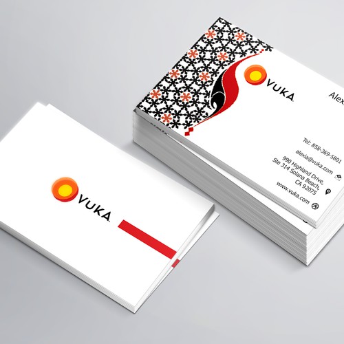 Unique, creative business card for energy drink brand