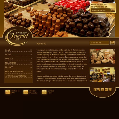 Chocolate store webdesign